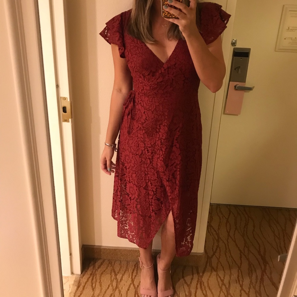 Ali & Jay Lace Wrap Dress